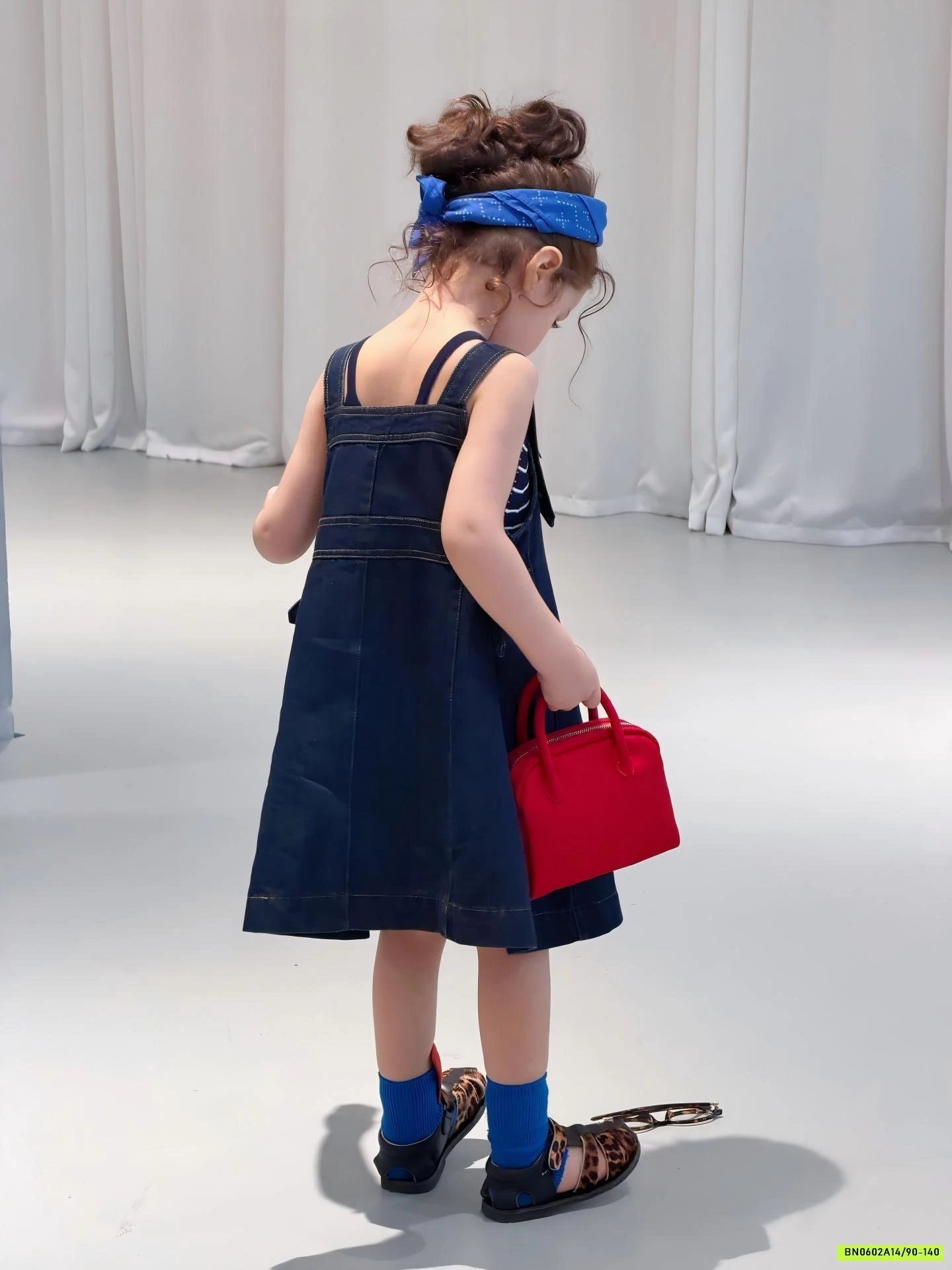 ĐẦM YẾM DENIM 2 DÂY