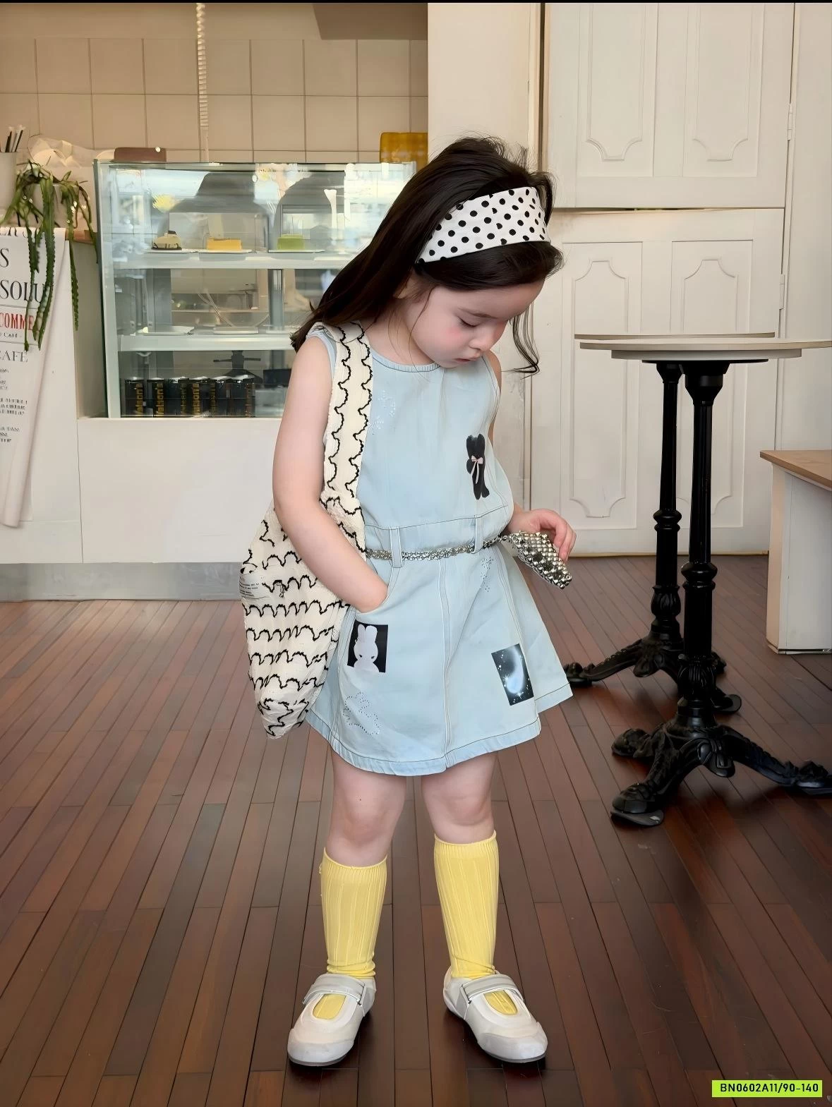 ĐẦM DENIM SÁT NÁCH IN GẤU