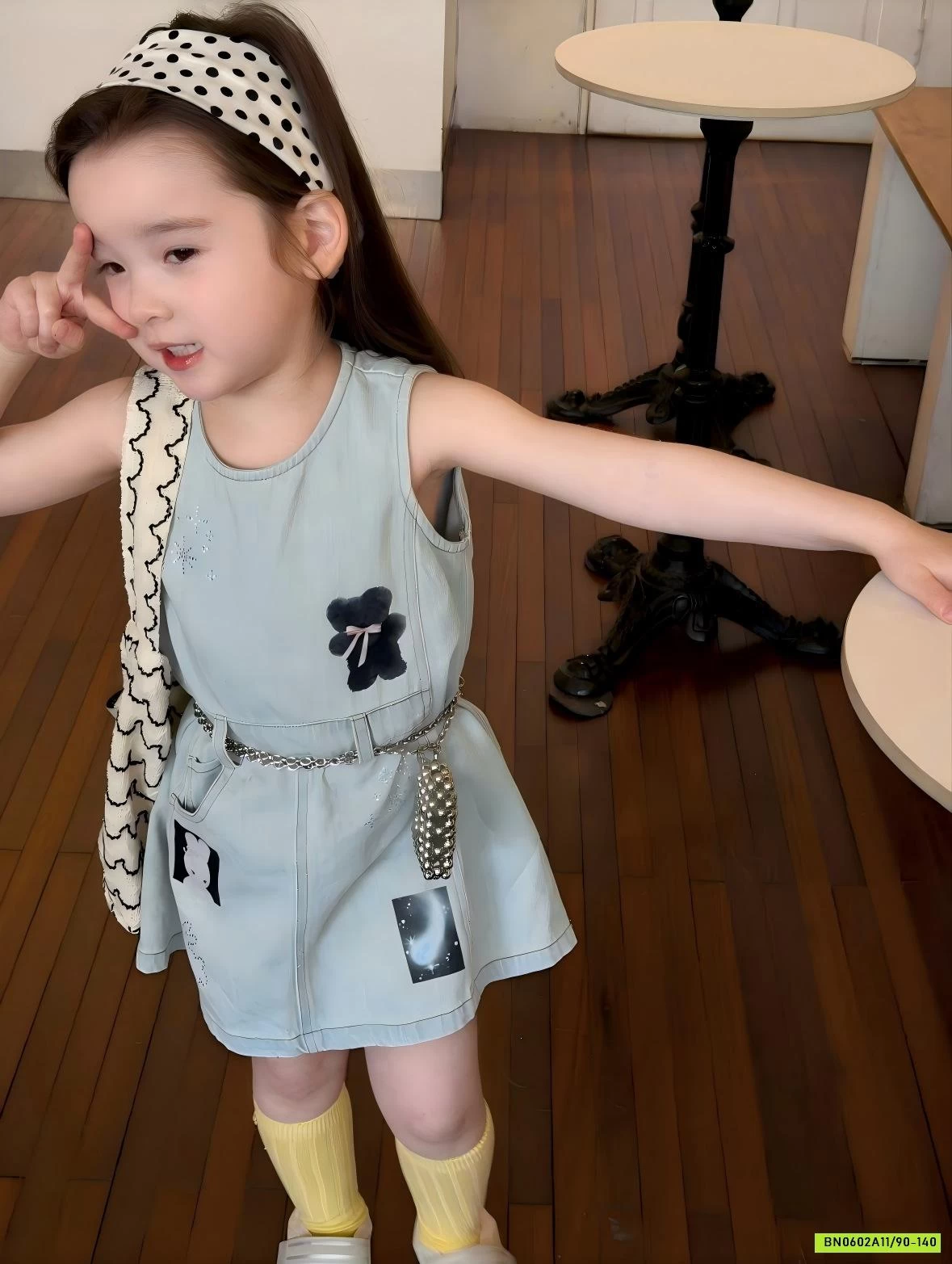 ĐẦM DENIM SÁT NÁCH IN GẤU