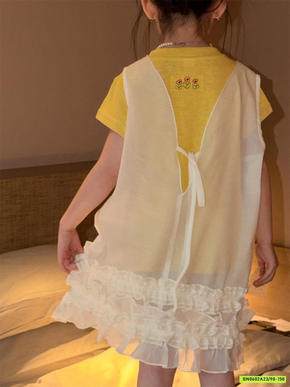 SÉT ÁO THUN MIX ĐẦM REN