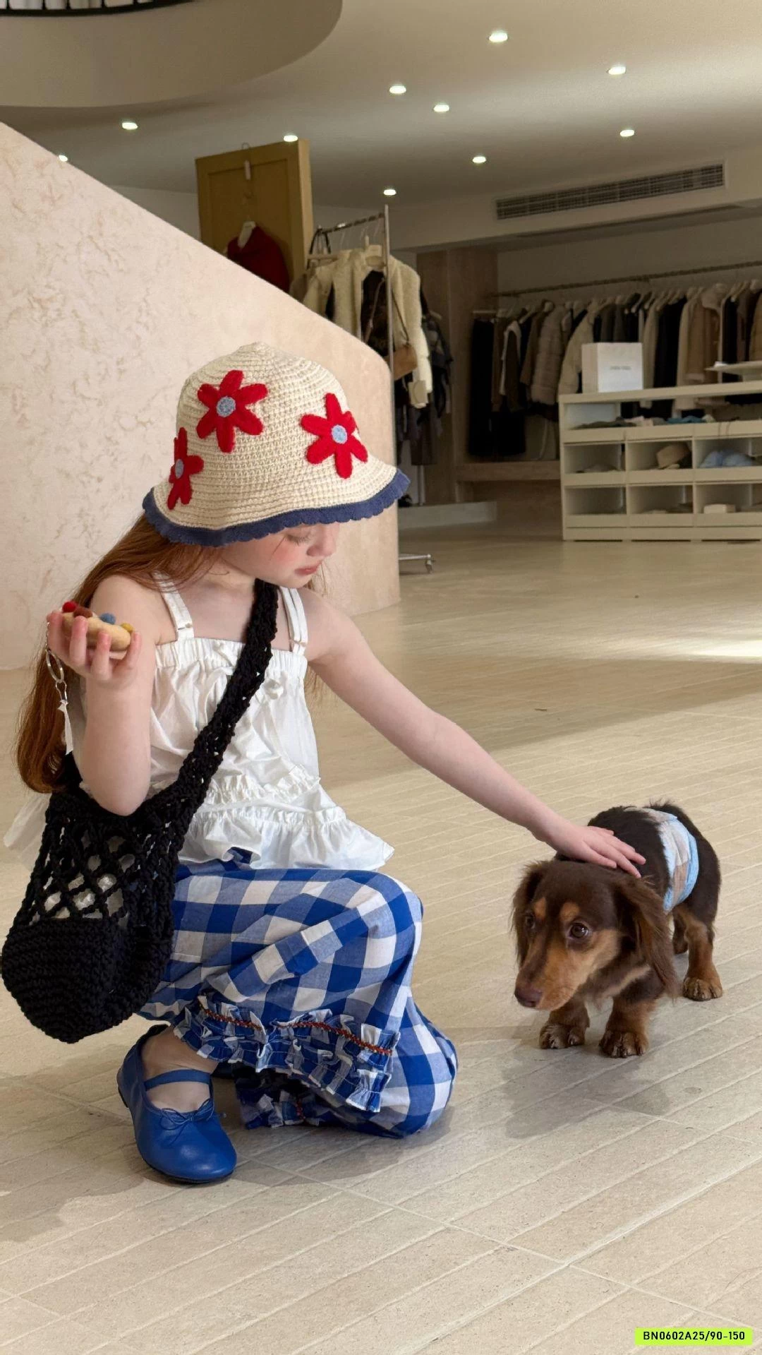 SÉT ÁO 2 DÂY MIX QUẦN CARO XANH