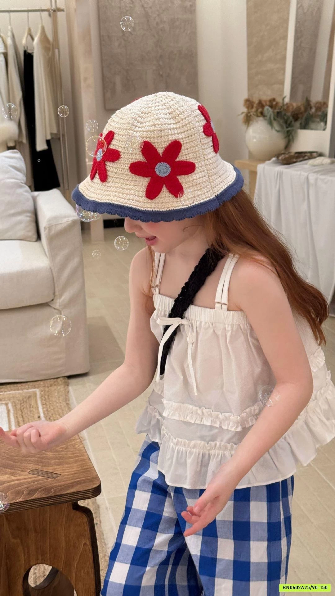 SÉT ÁO 2 DÂY MIX QUẦN CARO XANH