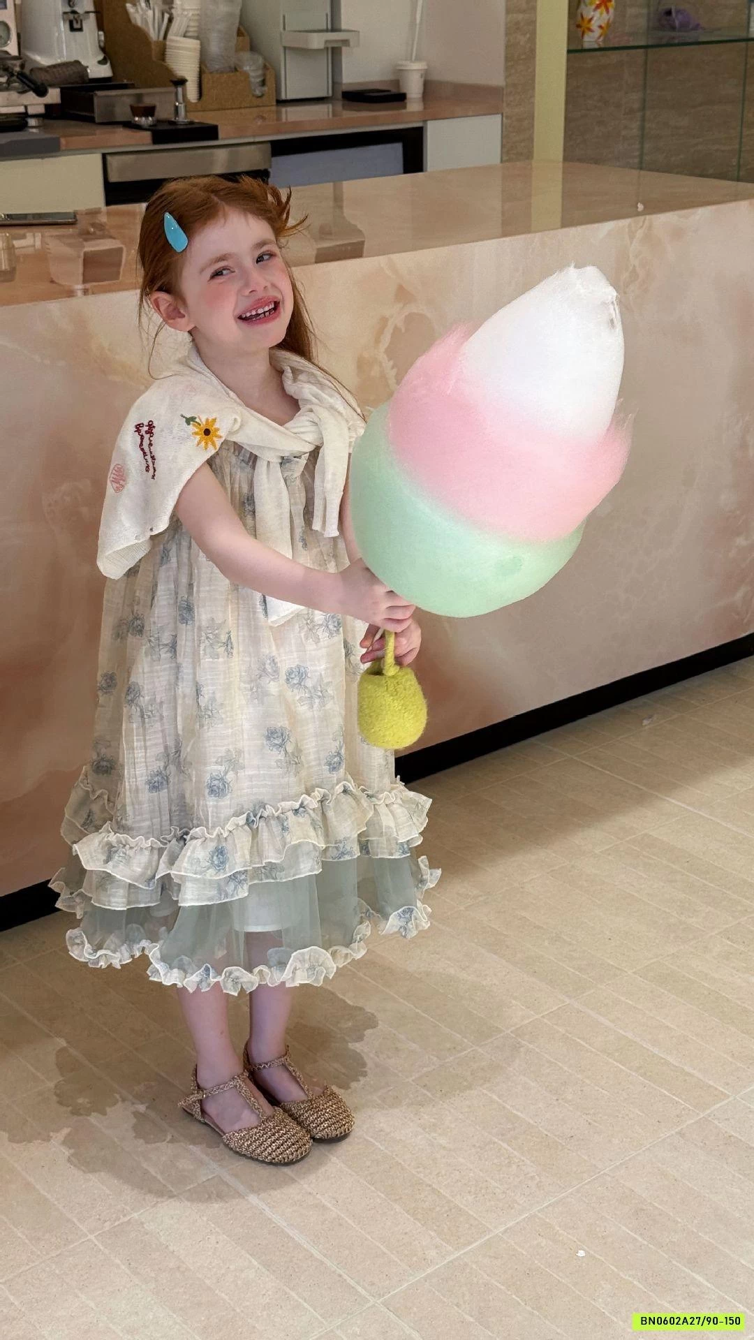 ĐẦM VOAN HOA 2 DÂY BỒNG BỀNH