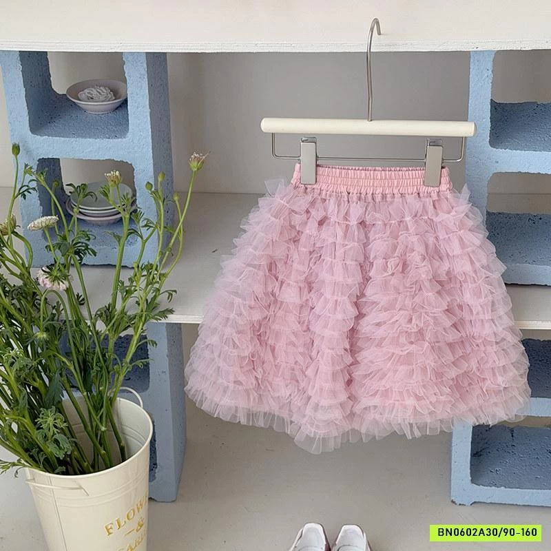 CHÂN VÁY VOAN TRƠN MÀU