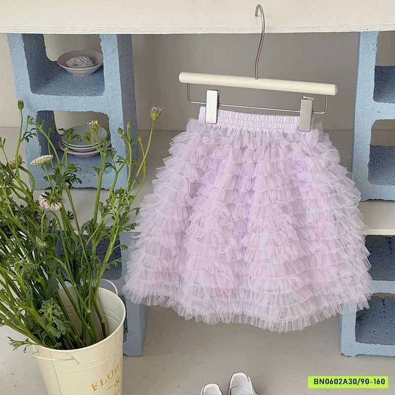 CHÂN VÁY VOAN TRƠN MÀU