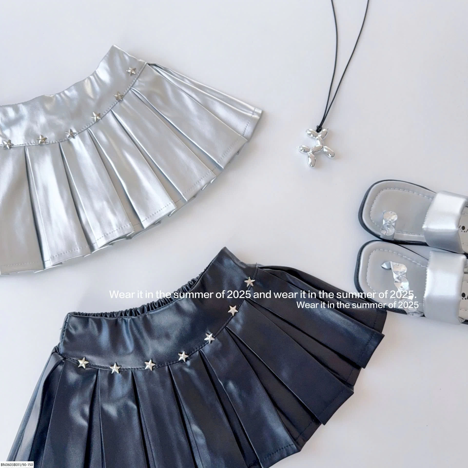 CHÂN VÁY XẾP LÝ DA  T&Q