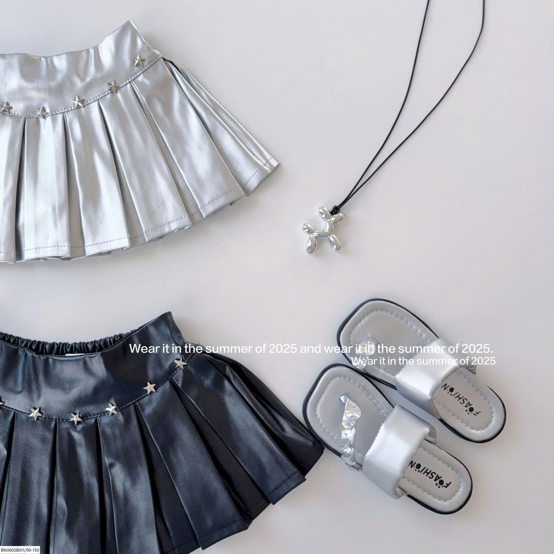 CHÂN VÁY XẾP LÝ DA  T&Q