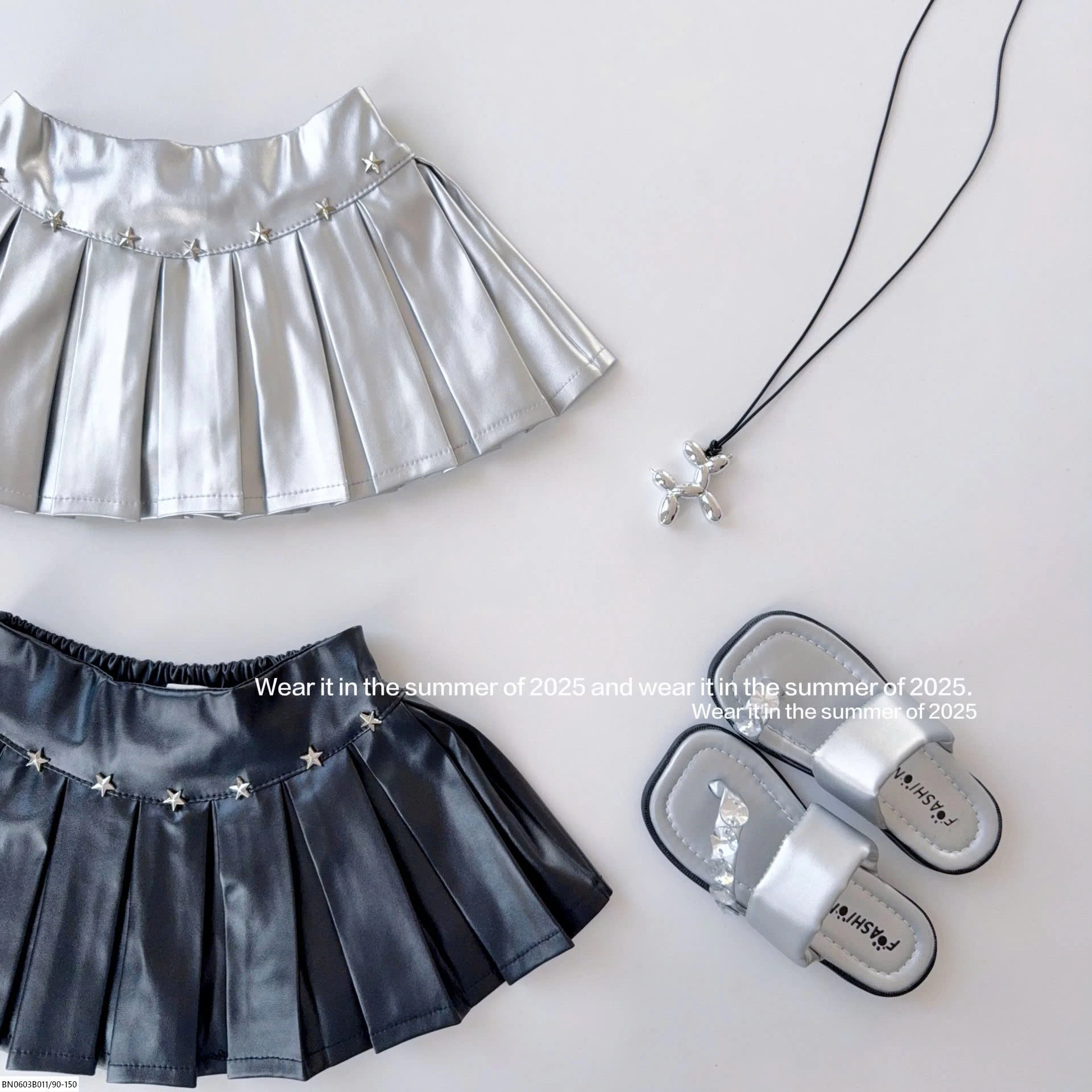 CHÂN VÁY XẾP LÝ DA  T&Q