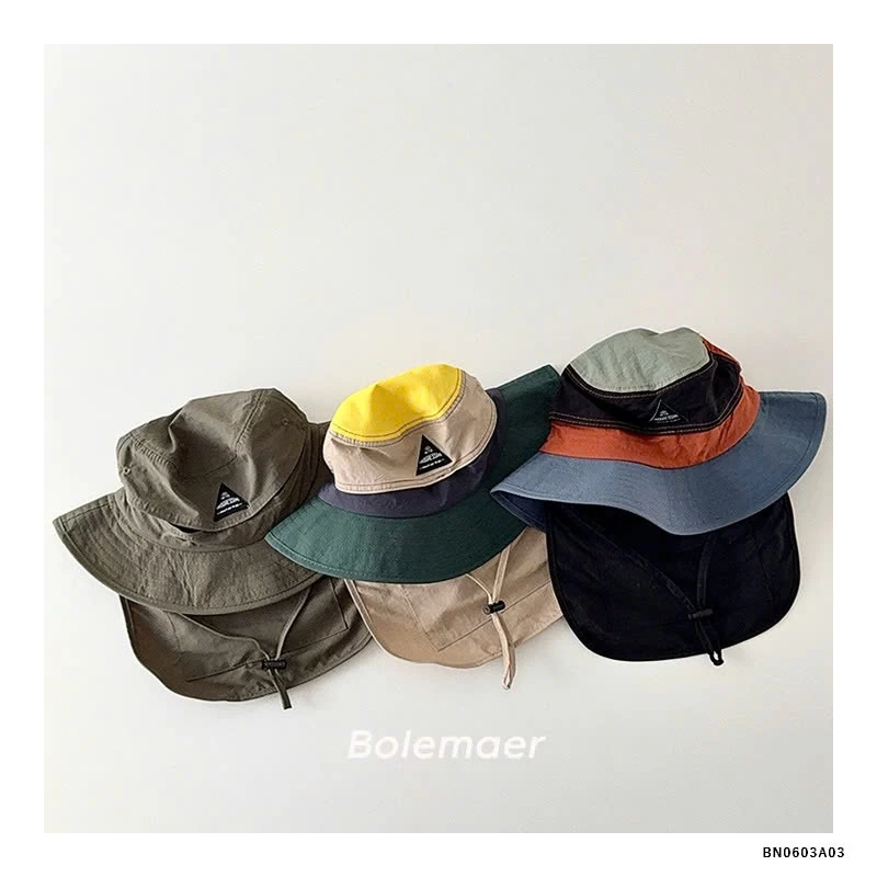 MŨ BÈO KÈM VẠT CHE PHỐI MÀU