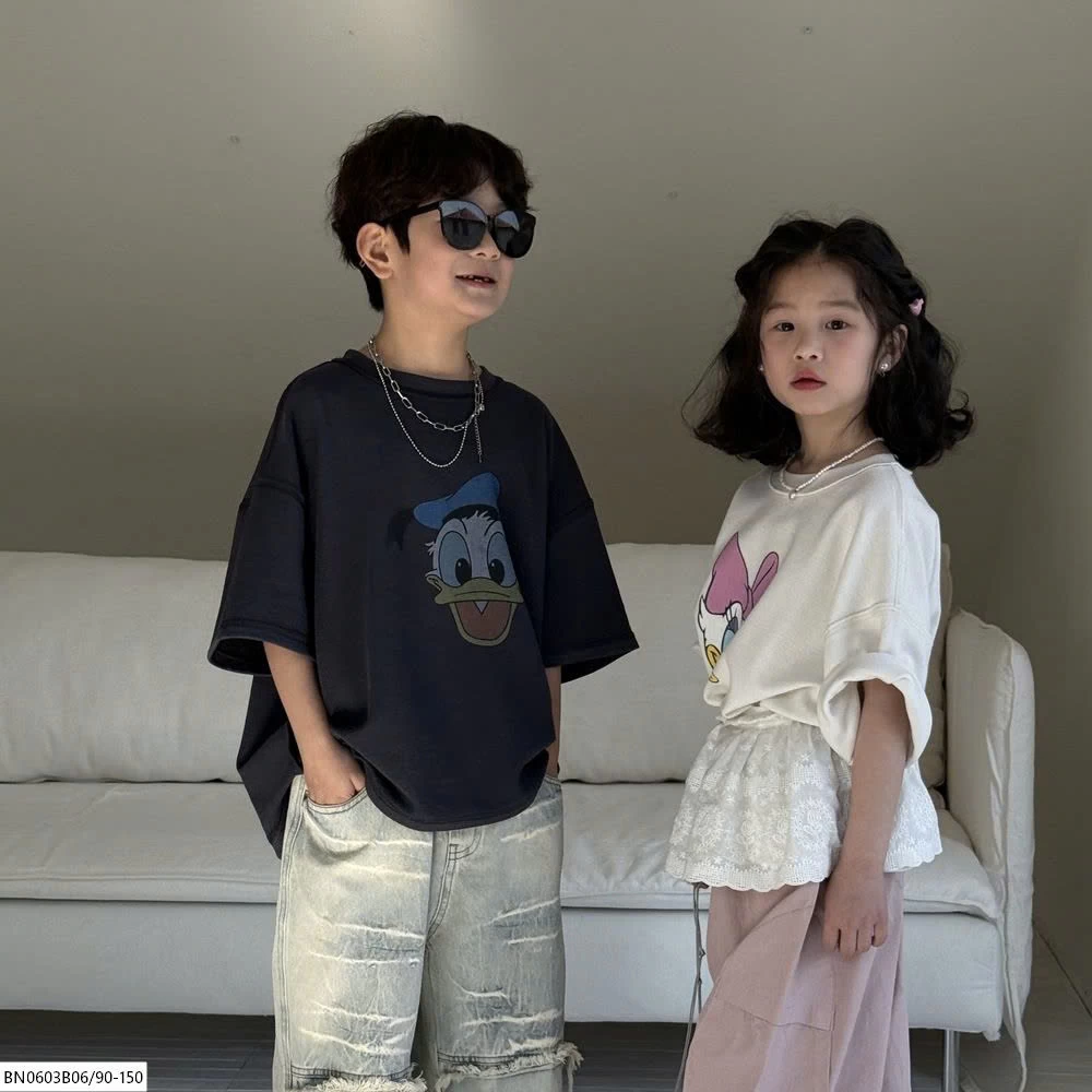 ÁO THUN HOẠT HÌNH VỊT ĐÔ NAN