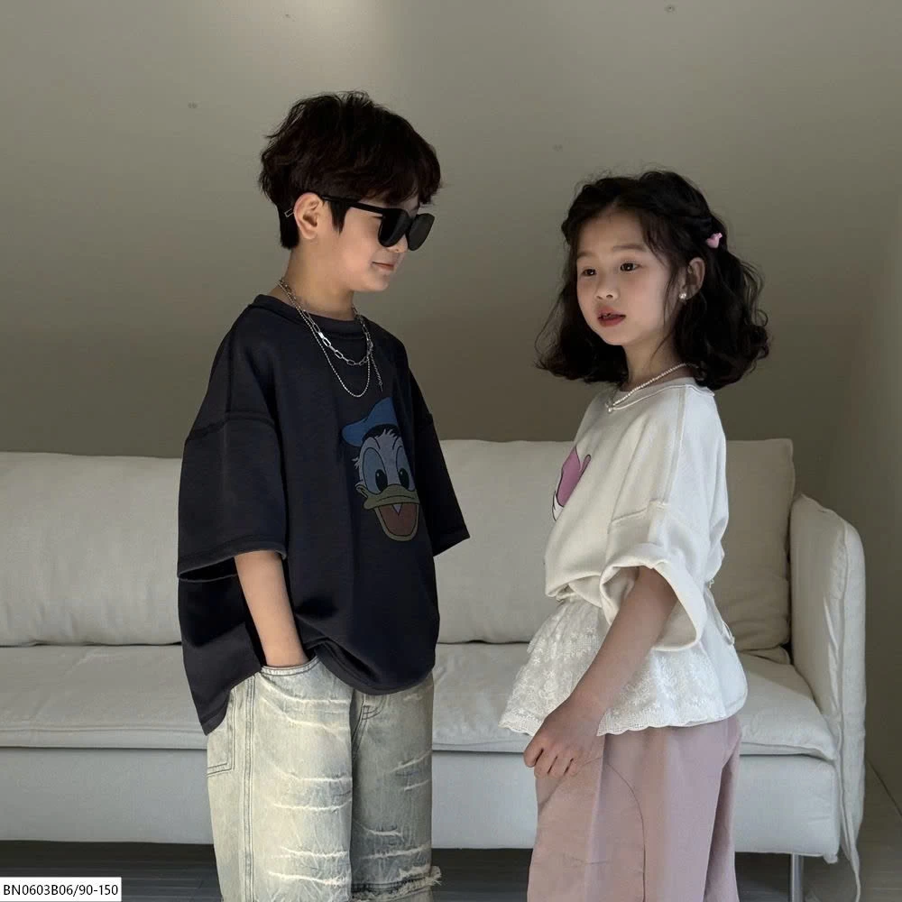 ÁO THUN HOẠT HÌNH VỊT ĐÔ NAN