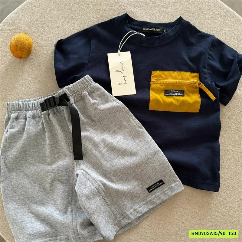 ÁO THUN TÚI NGỰC PHỐI MÀU 26226 MMY