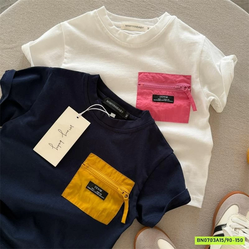 ÁO THUN TÚI NGỰC PHỐI MÀU 26226 MMY