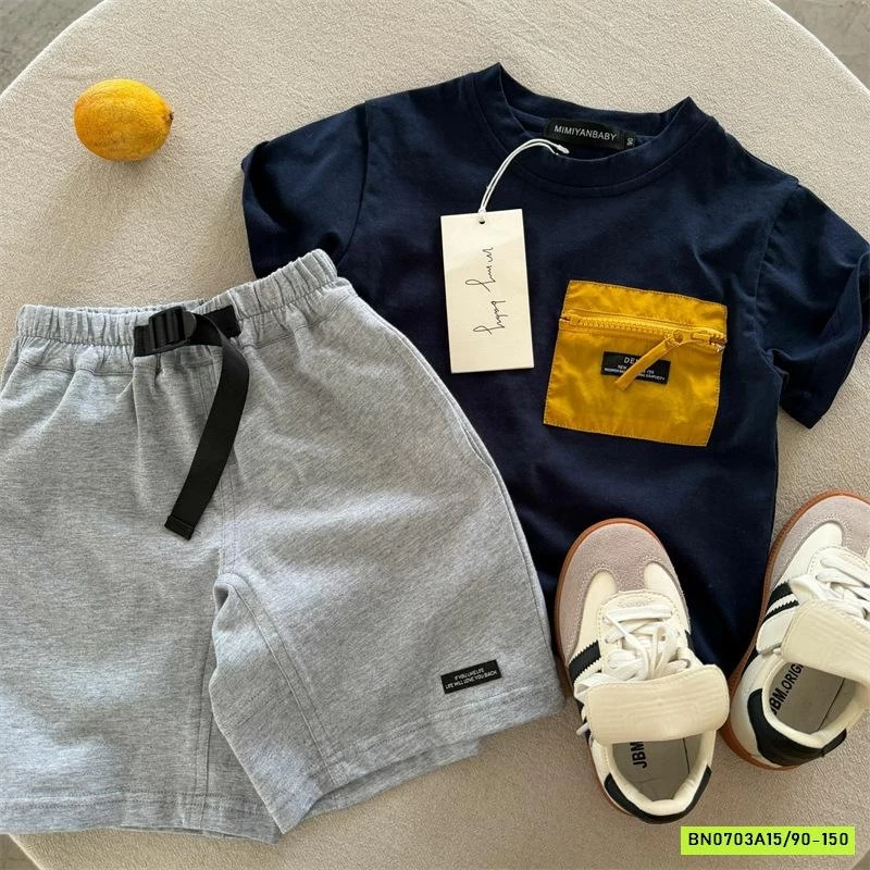 ÁO THUN TÚI NGỰC PHỐI MÀU 26226 MMY