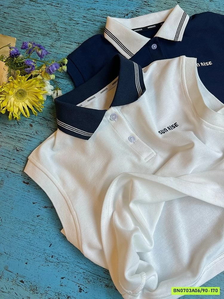 POLO TAY HẾN PHỐI CỔ 25C067 AMBB