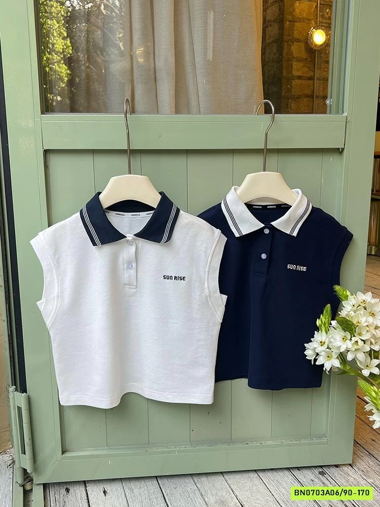 POLO TAY HẾN PHỐI CỔ 25C067 AMBB