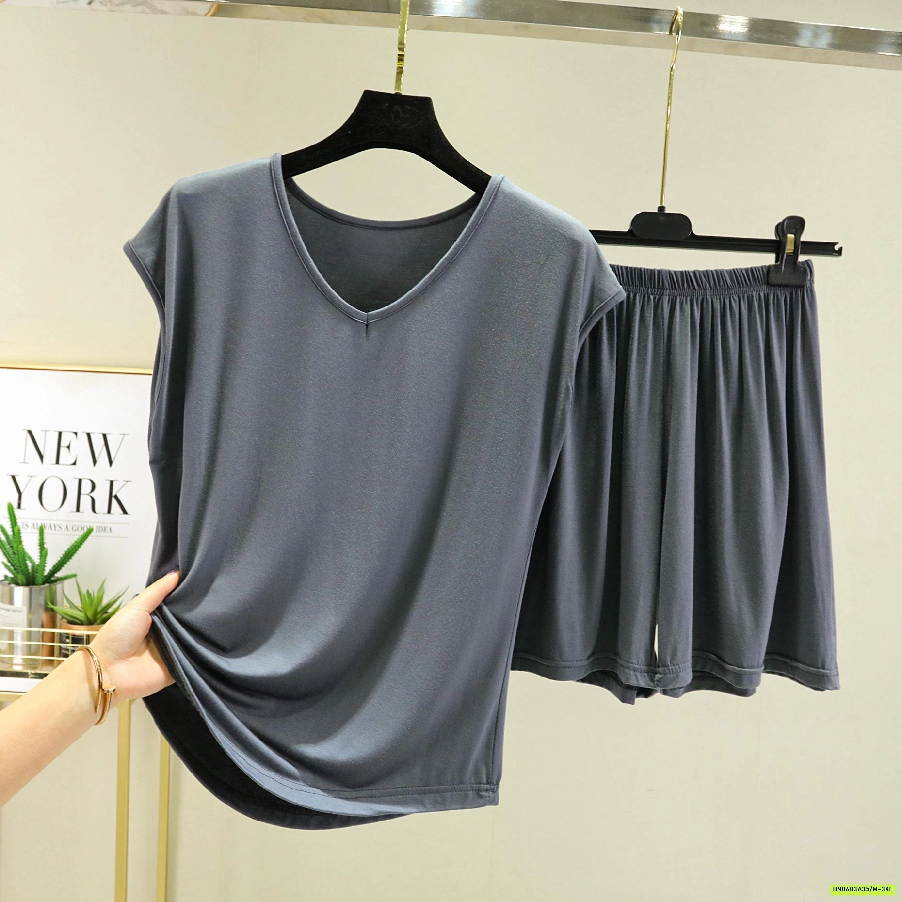 BỘ THUN LẠNH CỔ V