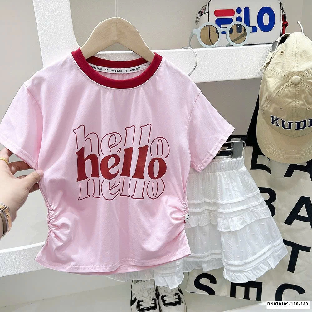 ÁO PHÔNG HELLO RÚT EO BÉ GÁI   KACADY