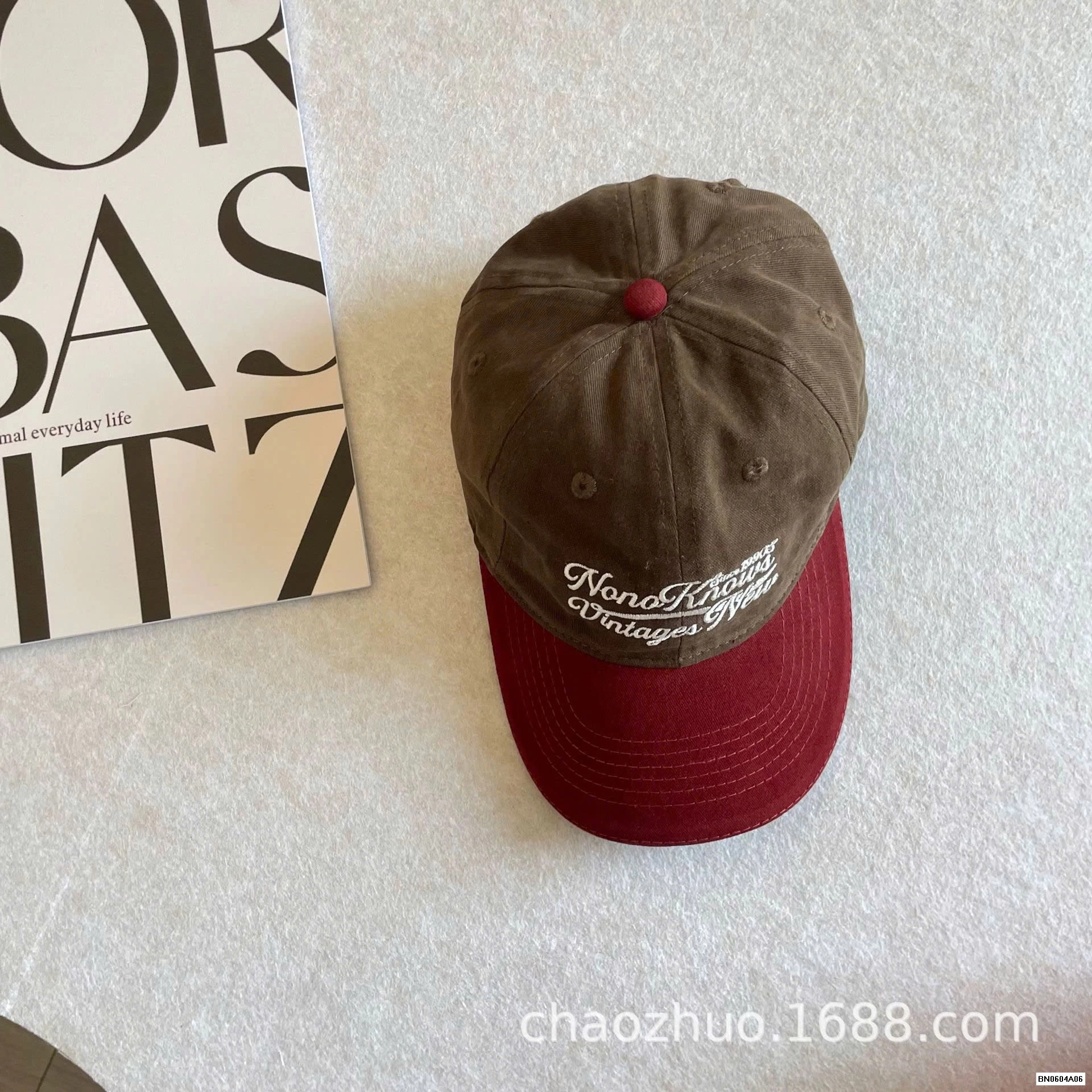 MŨ KẾT PHỐI MÀU THÊU CHỮ