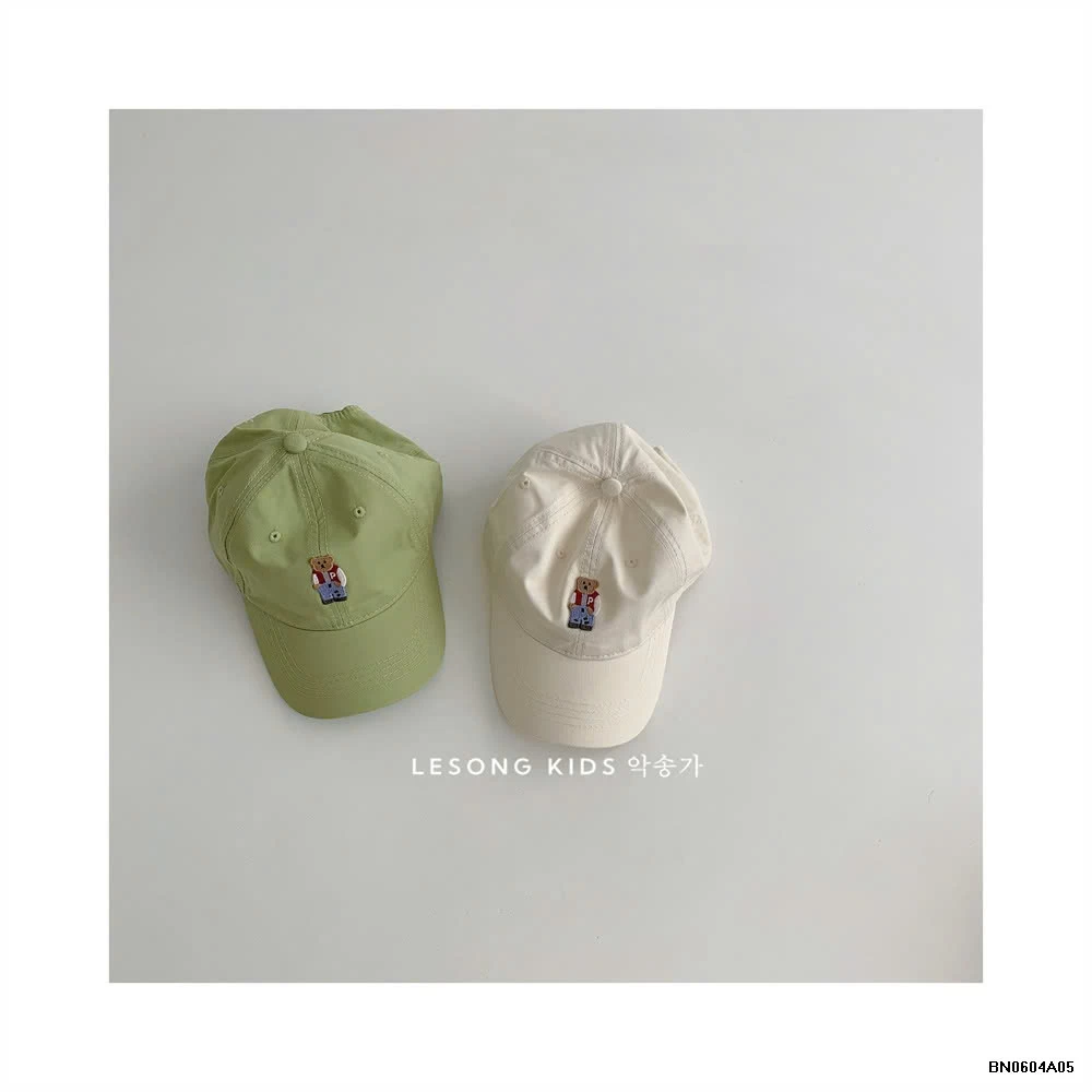 MŨ KẾT THÊU LOGO GẤU