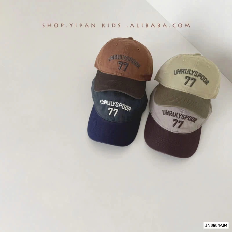 MŨ KẾT PHỐI MÀU THÊU SỐ 77