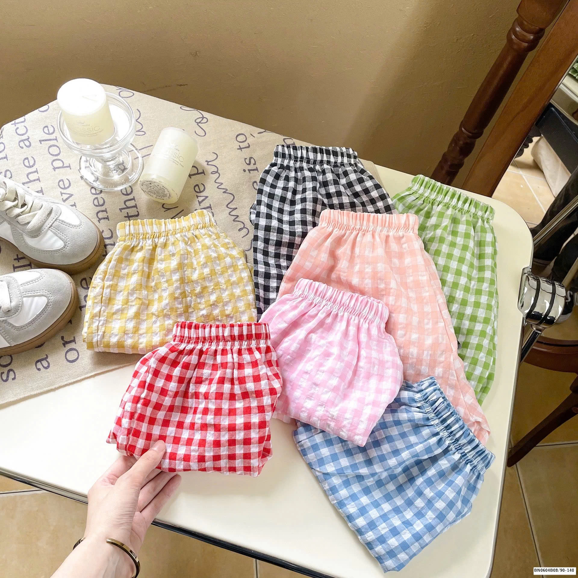 QUẦN SHORT THÔ CARO MẶC HÈ