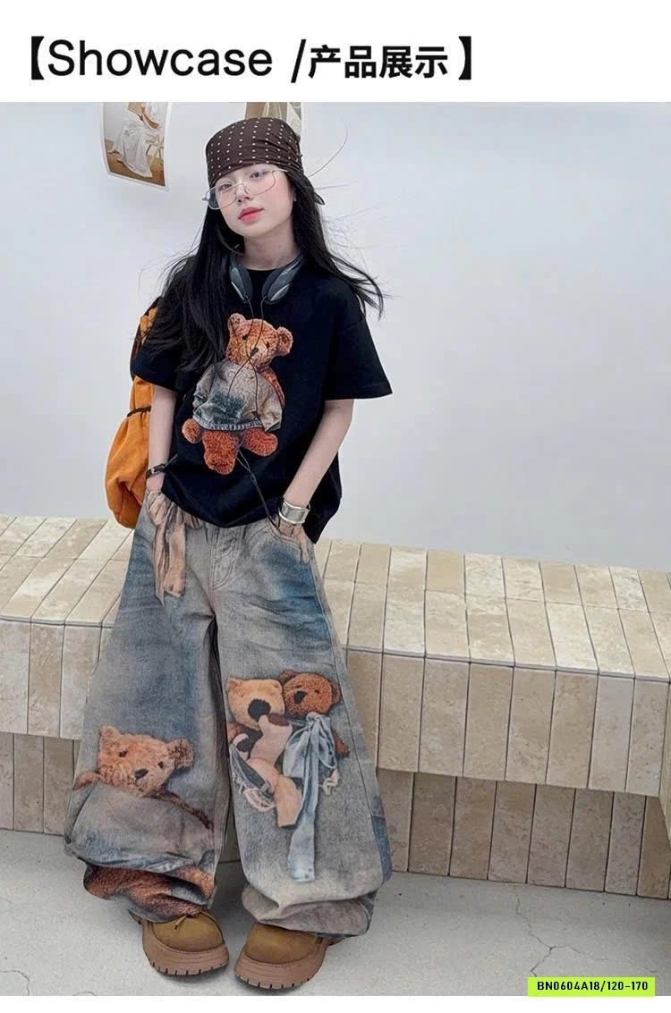 SÉT ÁO PHÔNG MIX JEANS GẤU