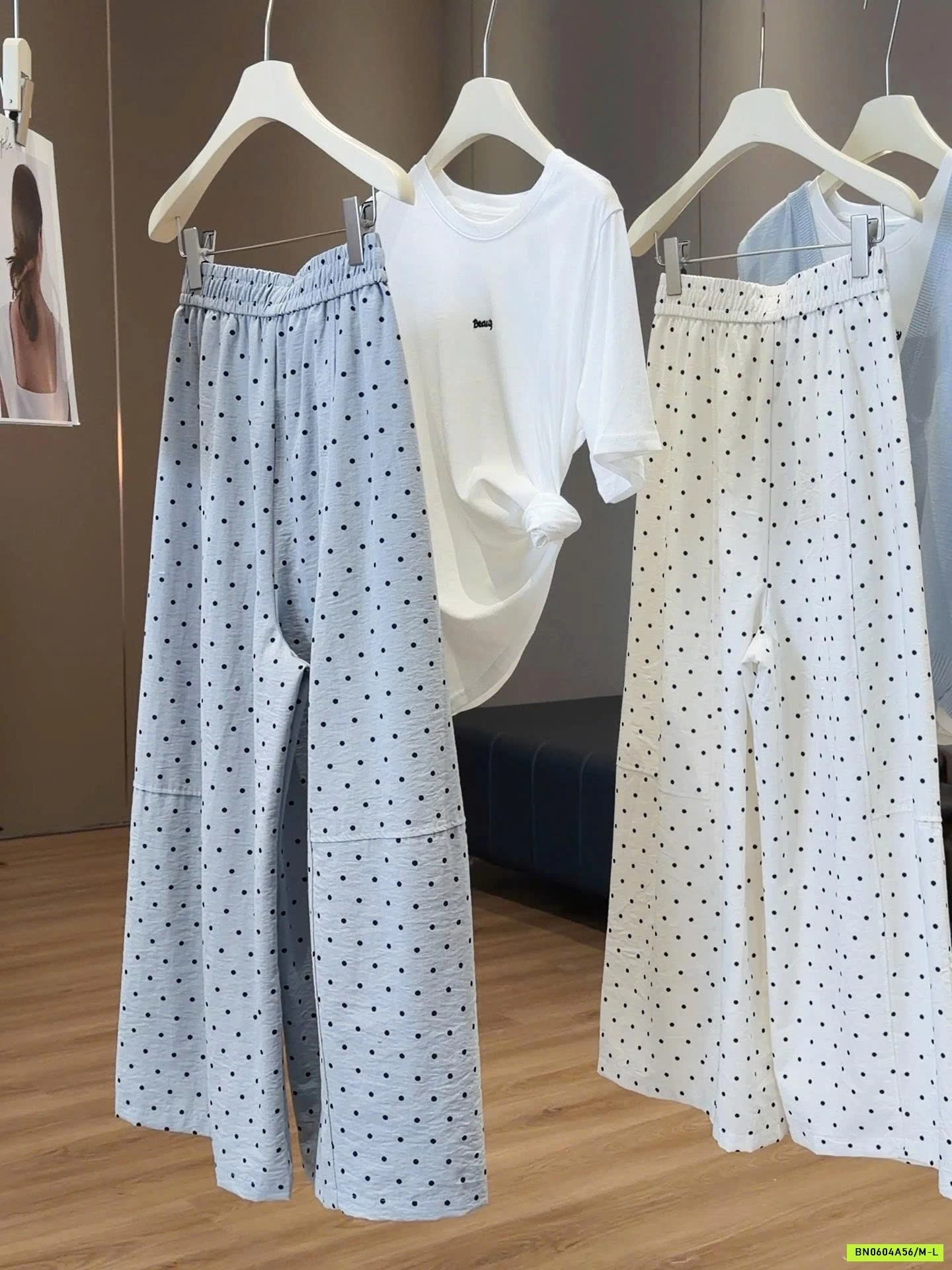 QUẦN ỐNG RỘNG CHẤM BI ANNA