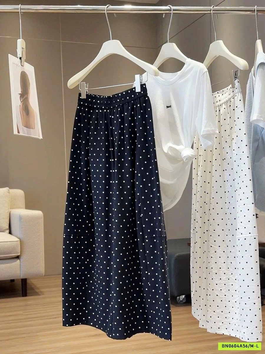 QUẦN ỐNG RỘNG CHẤM BI ANNA