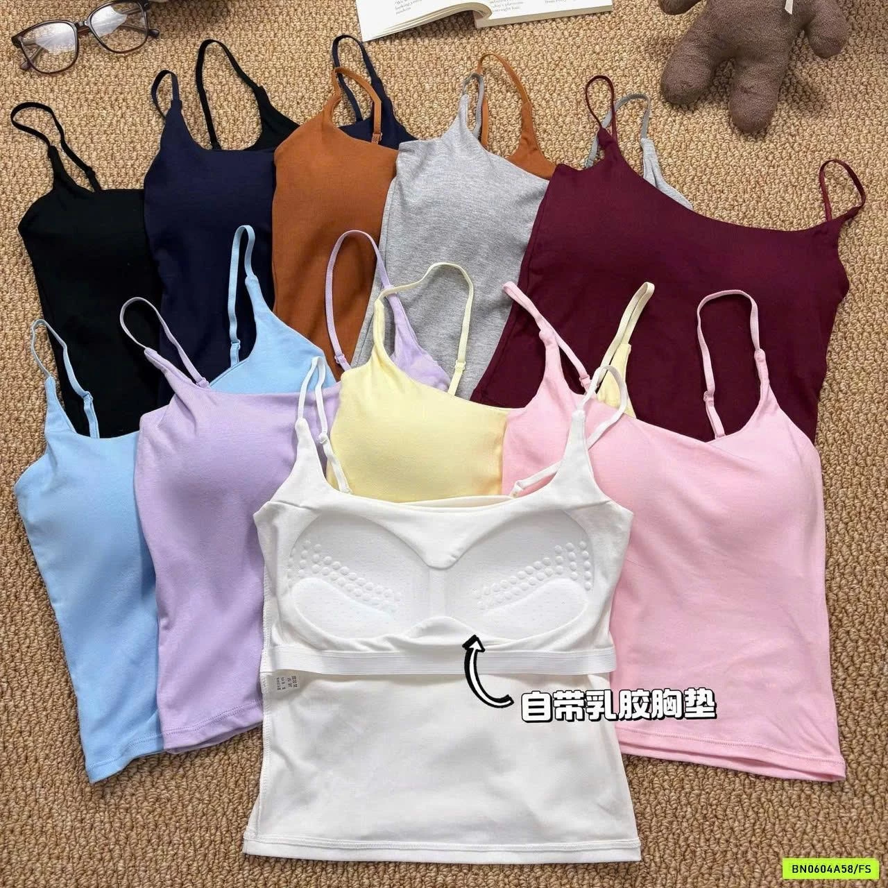 ÁO 2 DÂY QUAI MẢNH KÈM BRA