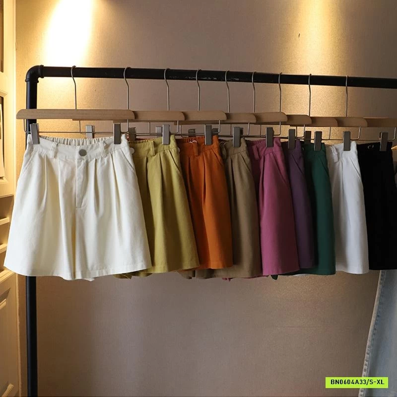 SHORT THÔ TRƠN MÀU CẠP CÚC XUẤT HÀN