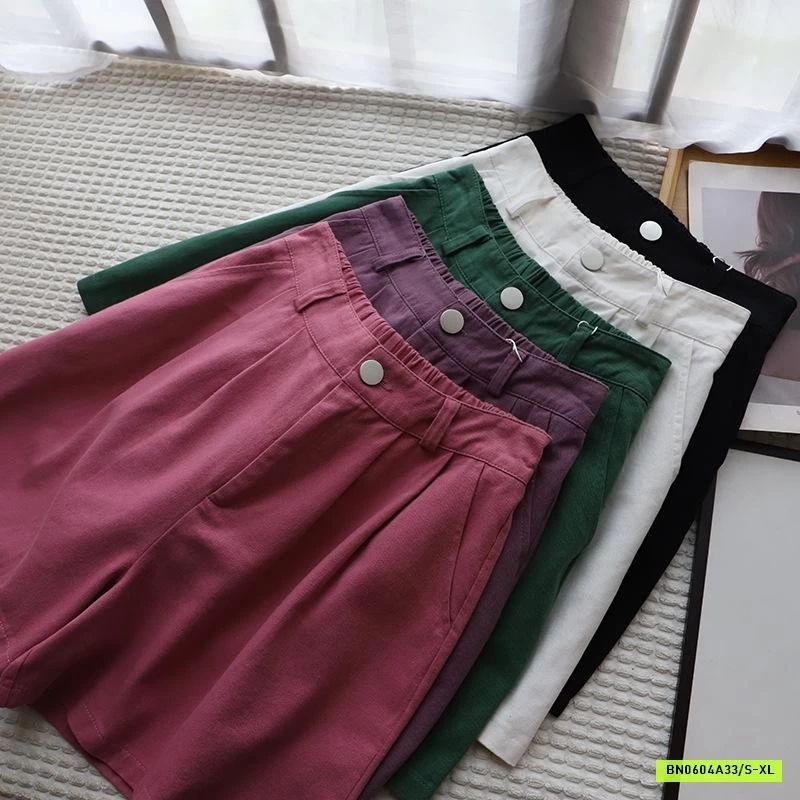 SHORT THÔ TRƠN MÀU CẠP CÚC XUẤT HÀN