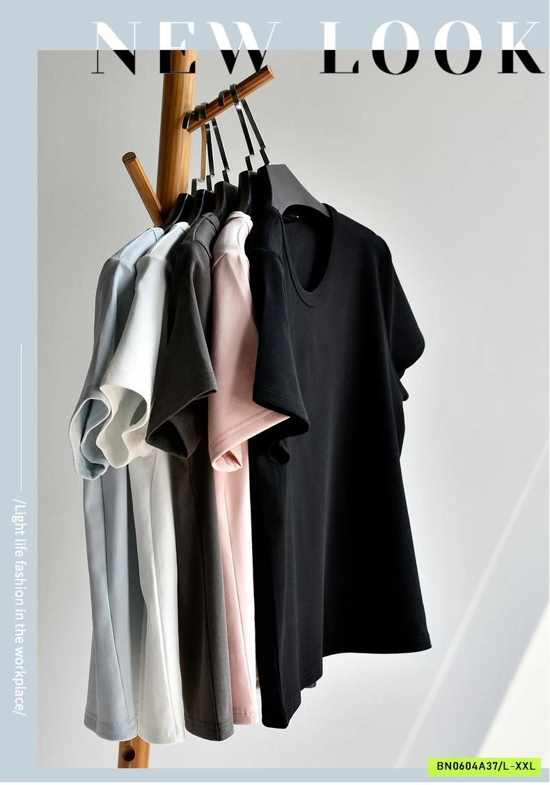 ÁO THUN CỔ TRÒN DÁNG NGẮN