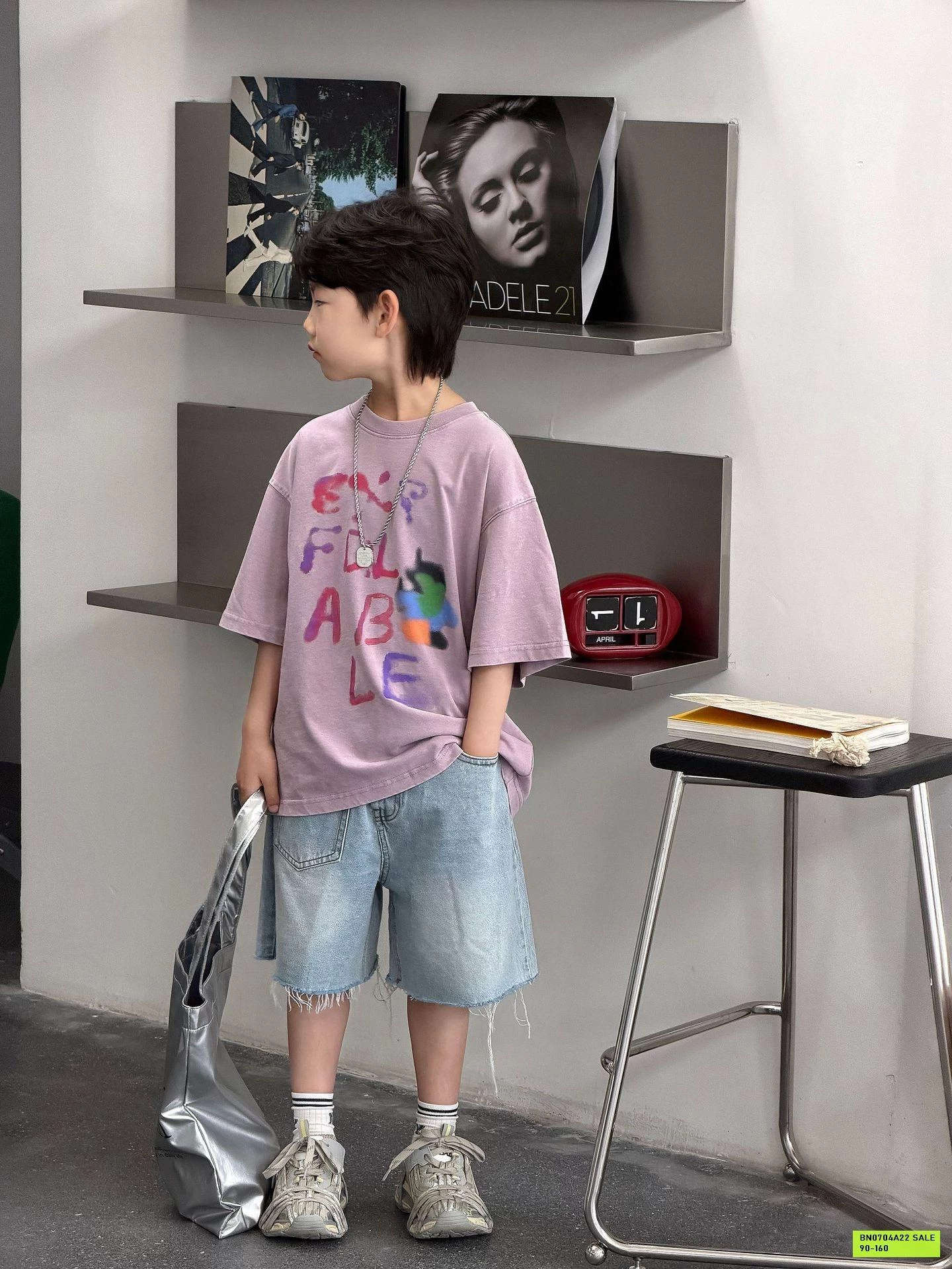 ÁO THUN TÍM CHỮ CÁI FANSHU