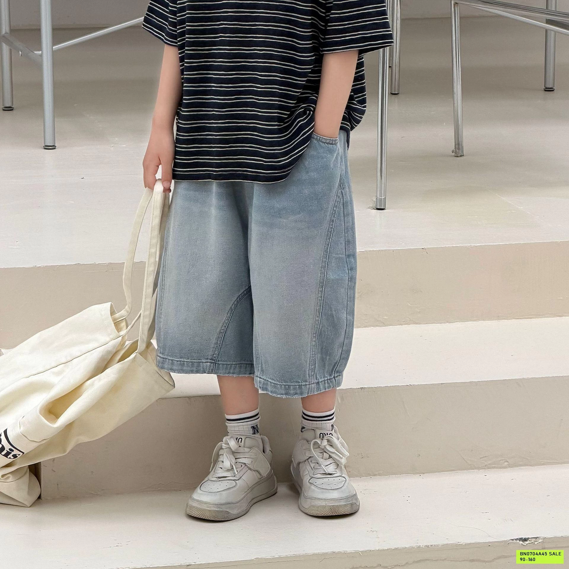 SHORT JEANS BASIC BẠC GỐI FANSHU