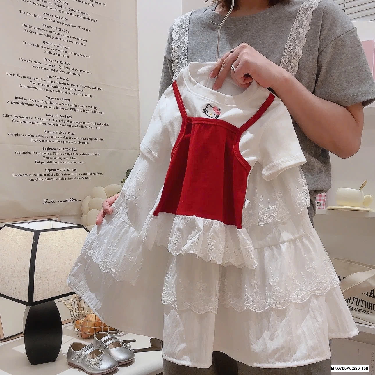 ÁO THUN GIẢ 2 LỚP PHỐI REN