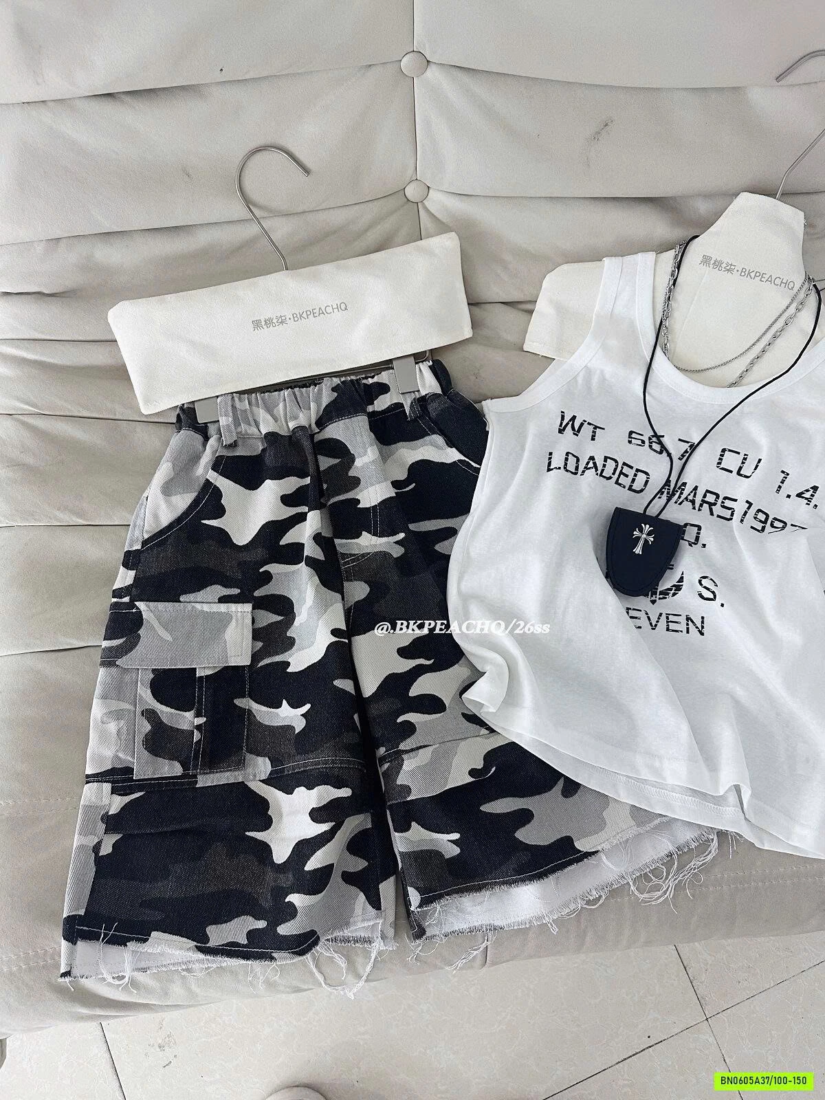 ÁO BA LỖ MIX SHORT RẰN RI