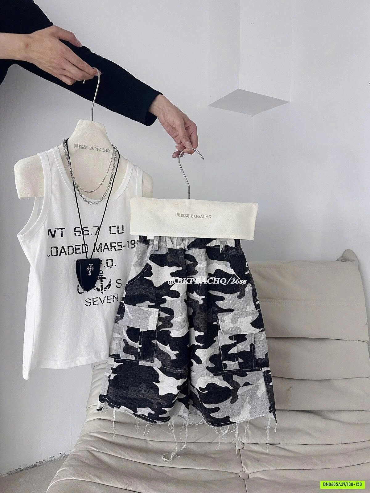 ÁO BA LỖ MIX SHORT RẰN RI
