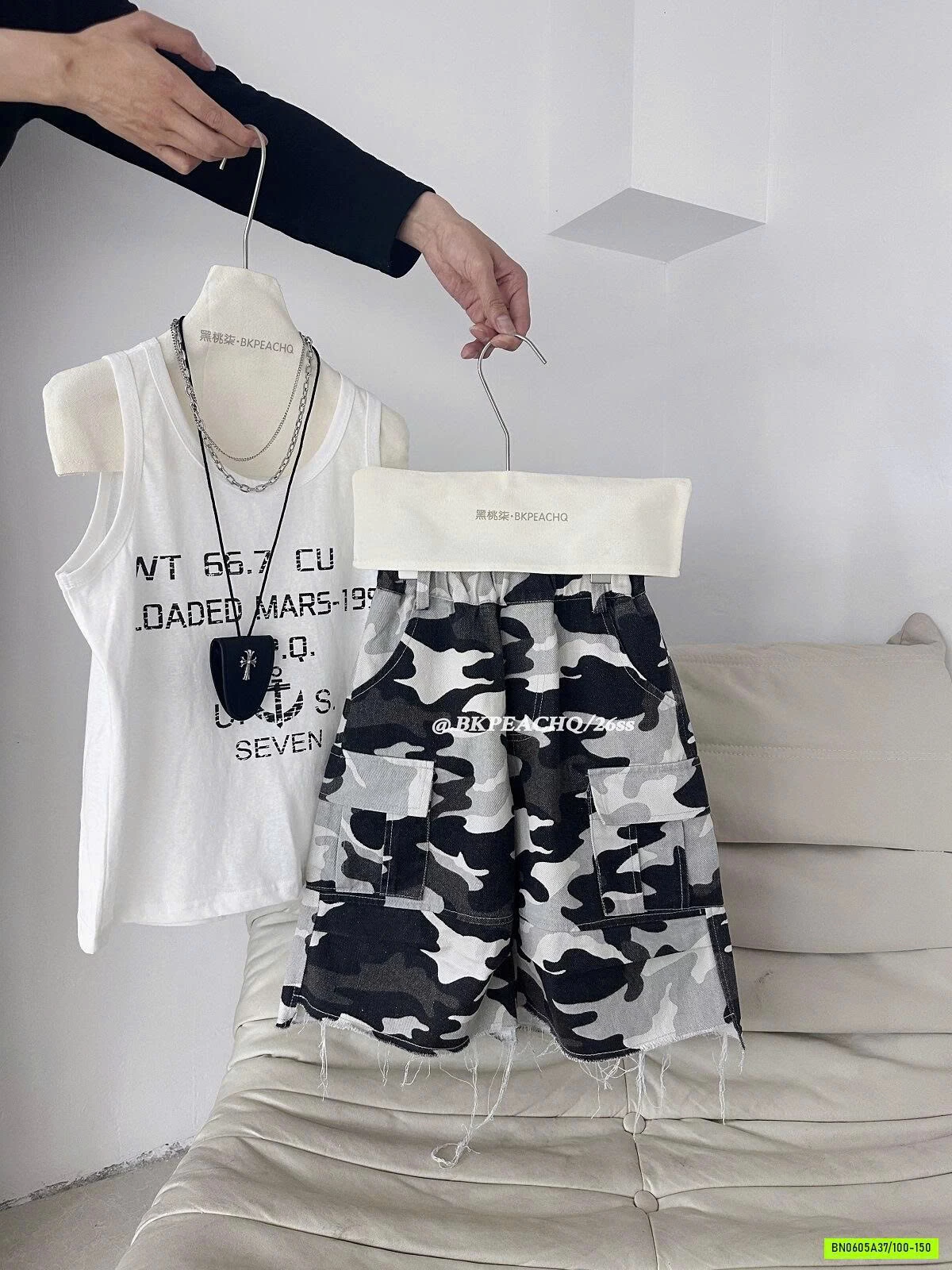 ÁO BA LỖ MIX SHORT RẰN RI