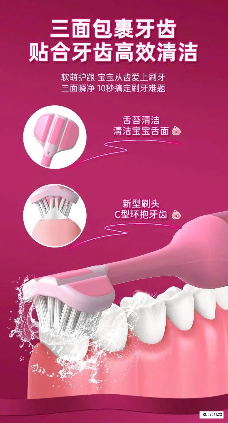 SÉT 4 BÀN CHẢI 360 ĐỘ GẤU DÂU