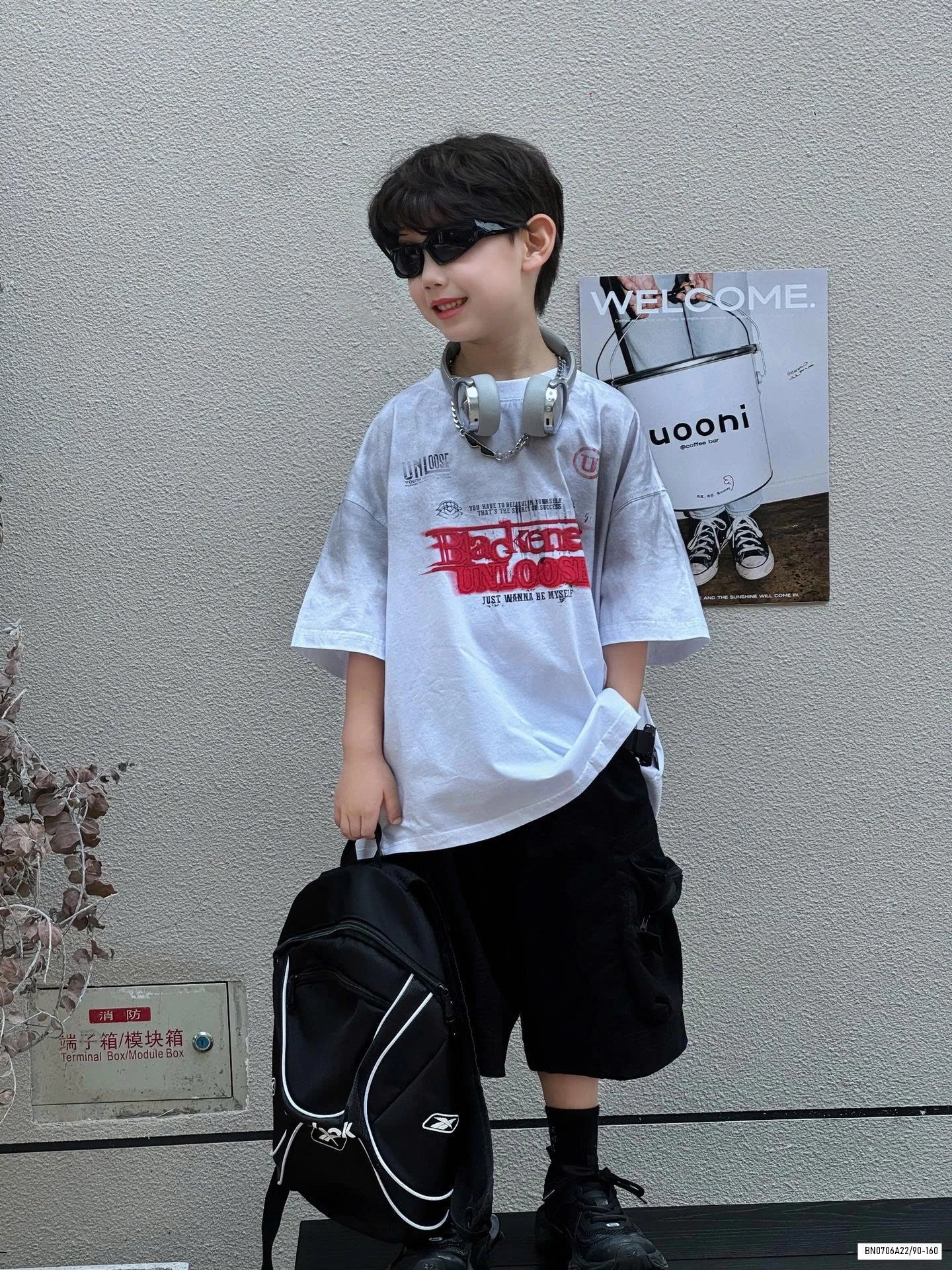 ÁO LOANG THÊU CHỮ MIX SHORT ĐEN