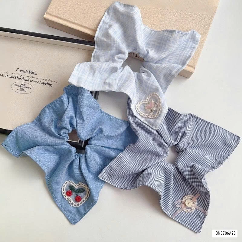 SÉT 4 DÂY BUỘC TÓC GIẢ KHĂN VINTAGE