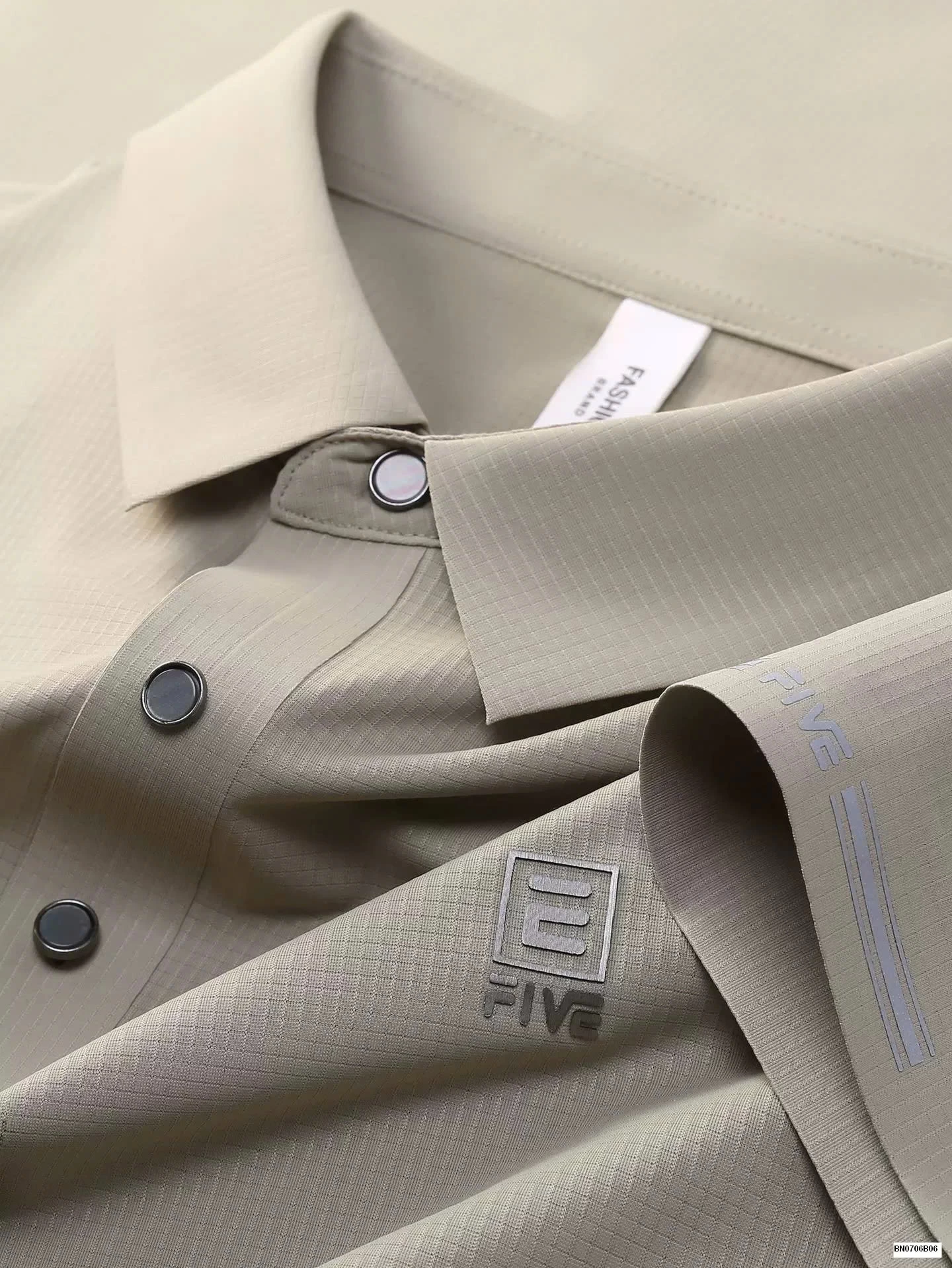 POLO NAM VẢI Ô VUÔNG LOGO FIVE