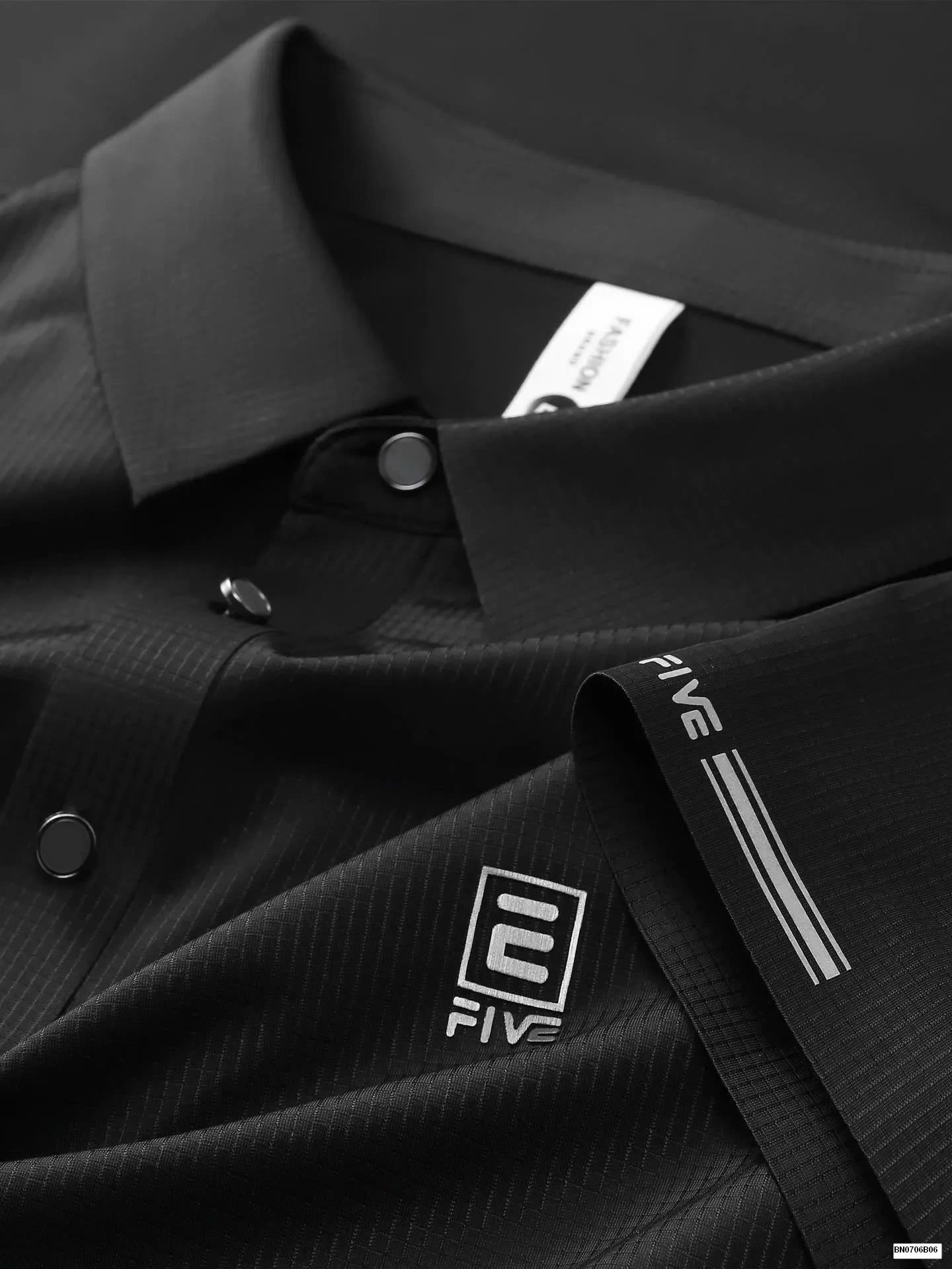 POLO NAM VẢI Ô VUÔNG LOGO FIVE