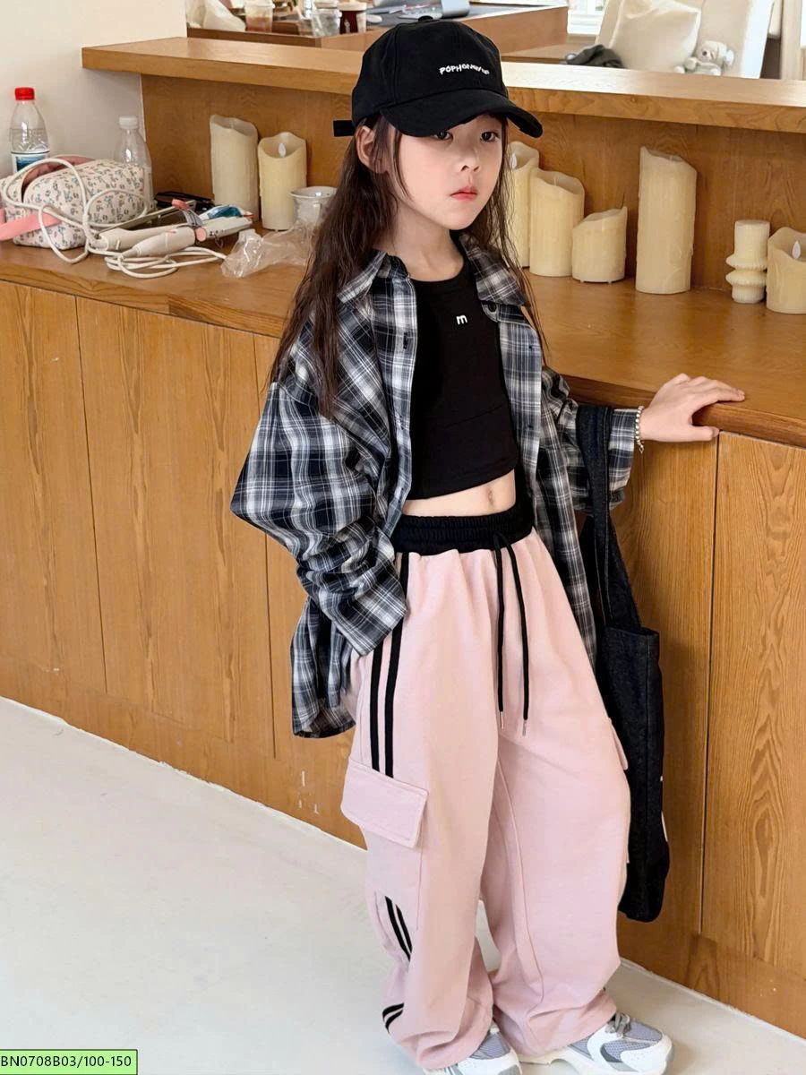 QUẦN COTTON THỂ THAO KẺ SỌC