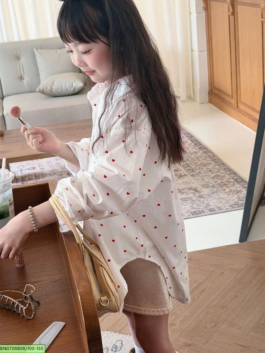 SƠ MI ĐUỔI TÔM TRÁI TIM NHỎ