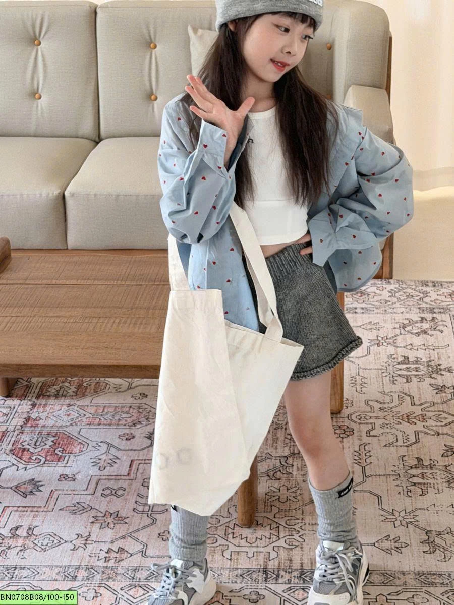 SƠ MI ĐUỔI TÔM TRÁI TIM NHỎ