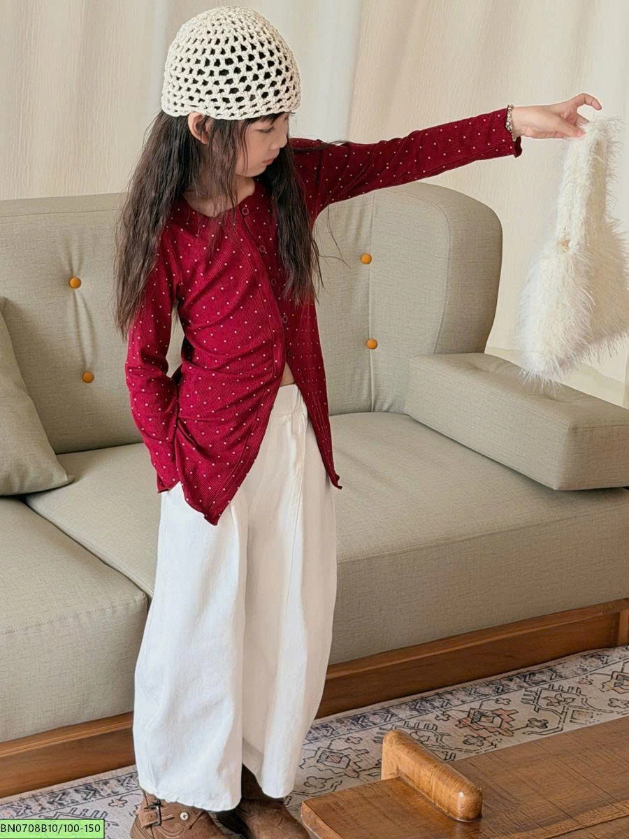 QUẦN BAGGY TRẮNG GÂN TRƯỚC