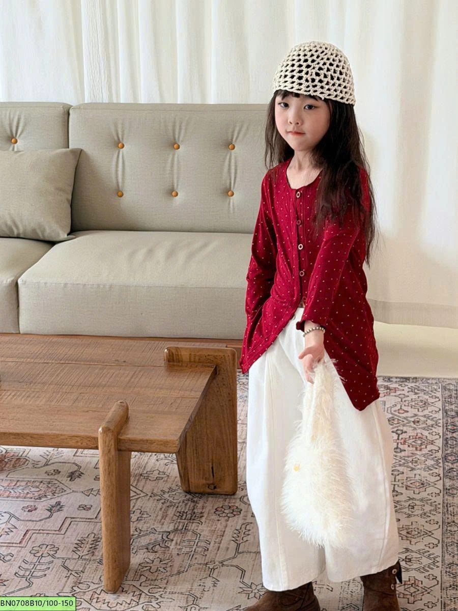 QUẦN BAGGY TRẮNG GÂN TRƯỚC