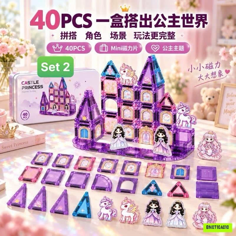 BỘ XẾP HÌNH NAM CHÂM MINI 40 CHI TIẾT